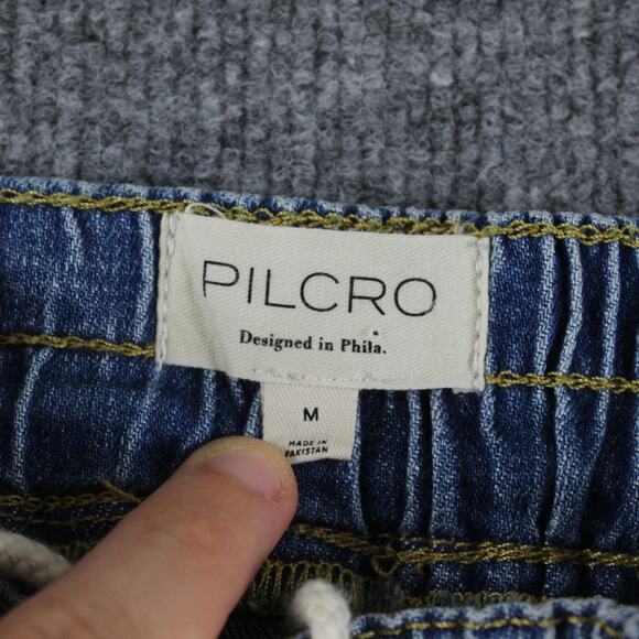 Pilcro Jean Medium The Izzie Relaxed Pull on Barrel Leg Blue Denim Casual Boho - Picture 9 of 16